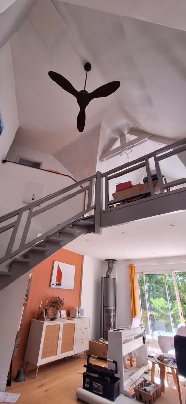 Pose de ventilateur